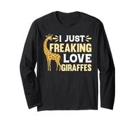 Jirafa Amante Zoo Jirafa I Just Freaking Love Jirafas Manga Larga