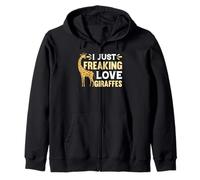 Jirafa Amante Zoo Jirafa I Just Freaking Love Jirafas Sudadera con Capucha