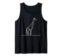 Jirafa Arte Lineal Safari Fauna Salvaje Dibujo Camiseta sin Mangas