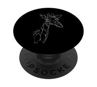 Jirafa Cabeza Esquema Safari Animal Dibujo PopSockets PopGrip Adhesivo