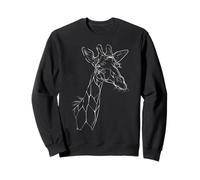Jirafa Cabeza Esquema Safari Animal Dibujo Sudadera