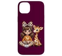 Jirafa Chica A Juego Animal Hija Traje Safari Zoo Viaje Carcasa para iPhone 14 Plus