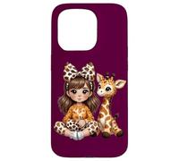 Jirafa Chica A Juego Animal Hija Traje Safari Zoo Viaje Carcasa para iPhone 15 Pro