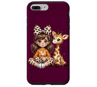 Jirafa Chica A Juego Animal Hija Traje Safari Zoo Viaje Carcasa para iPhone 7 Plus/8 Plus