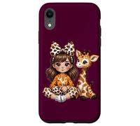 Jirafa Chica A Juego Animal Hija Traje Safari Zoo Viaje Carcasa para iPhone XR