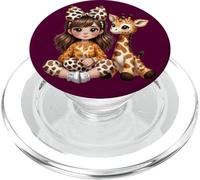 Jirafa Chica A Juego Animal Hija Traje Safari Zoo Viaje PopSockets PopGrip para MagSafe