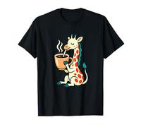 Jirafa Coffee Funny Morning Animal Humor Gráfico Camiseta