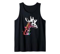 Jirafa colorida África zoológico salvaje zoológico jirafas Camiseta sin Mangas