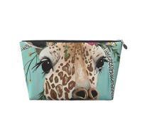 Jirafa con Flores, Bolsa de artículos de tocador Bolsa de Maquillaje Bolsa de cosméticos Bolsa de artículos de tocador de Viaje portátil