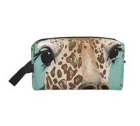 Jirafa con Flores, Bolsa de Maquillaje Bolsa de cosméticos Bolsa de artículos de tocador de Viaje portátil Organizador de Bolsa de Maquillaje