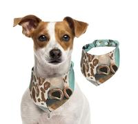 Jirafa con Flores,Pañuelos de algodón para Perros, Bufandas Ajustables para Mascotas,M
