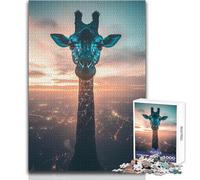 Jirafa Cósmica Curiosa - Rompecabezas de 1000 Piezas para Adolescentes - Divertido Juego de Aprendizaje con ingenio - Regalo Festivo reflexivo - Tamaño 38x52cm