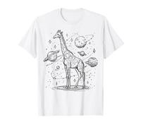 Jirafa Cósmica Explorando Planetas y Estrellas Universo Camiseta