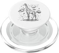 Jirafa Cósmica Explorando Planetas y Estrellas Universo PopSockets PopGrip para MagSafe