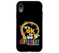 Jirafa de concienciación sobre el Autismo It's Ok To Be Different Gift Carcasa para iPhone XR