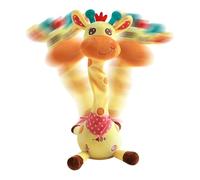Jirafa de danza electrónica - Juguete de peluche repetitivo que habla, característica de iluminación LED | Record y lectura Divertido Cambiador de voz, regalo de movimiento de Wiggling lindo para, l