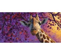 Jirafa Diamond Painting Adultos, 5D Cuadrados Pintura Diamante Hojas de Arce Square Drill Cuadro Diamantes Kit Completo 40x90cm, DIY Pintar con Diamantes Manualidades para Decoración de Hogar (SQ486)