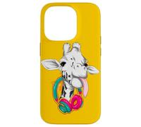 Jirafa divertida - Lengua que sobresale - Auriculares Carcasa para iPhone 14 Pro