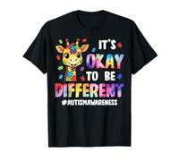 Jirafa Está Bien Ser Diferente Concienciación sobre el Autismo Autista Camiseta