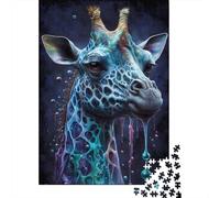 Jirafa Fantasía Puzzle para Adultos Puzzle de 1000 Piezas Papel Estilo Artístico Relajante Concentración Juego Familiar Decoración Hogar Regalo 52x38cm/1000pcs