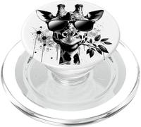 Jirafa Gafas Vintage Urbano Safari Animales Vida Salva PopSockets PopGrip para MagSafe