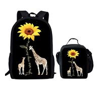Jirafa Giraffe Giraffe - Mochila y lonchera para niñas, mochila escolar y bolsa de almuerzo pequeña para niños You are My Sunsh, color, 5.0cm*10.5cm*20.5cm, Estuche para lápices
