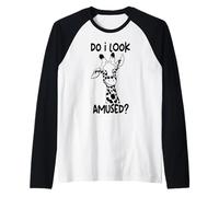 Jirafa Graciosa ¿Parezco Divertido? Camiseta Manga Raglan