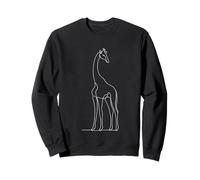 Jirafa Line Art Safari Dibujo de Fauna Sudadera