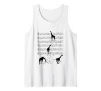 Jirafa música animal Nota Clef Músico Camiseta sin Mangas