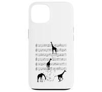 Jirafa música animal Nota Clef Músico Carcasa para iPhone 13