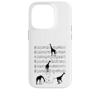 Jirafa música animal Nota Clef Músico Carcasa para iPhone 14 Pro