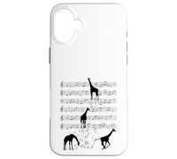 Jirafa música animal Nota Clef Músico Carcasa para iPhone 16 Plus