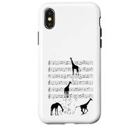 Jirafa música animal Nota Clef Músico Carcasa para iPhone X/XS