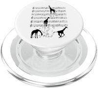 Jirafa música animal Nota Clef Músico PopSockets PopGrip para MagSafe