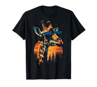 Jirafa Naturaleza Animal Lover Música Auricular Arte Jirafa Camiseta