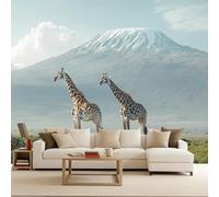 Jirafa Papel Pintado, Cordillera No Tejido Papel Tapiz Grande, Mate Grueso Fotomurales Murales para Dormitorio Hotel TV Fondo Pared Dormitorio Sala de Estar 400 x 280 CM