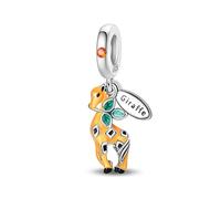 Jirafa Paseando Por El Tiempo Colgante Charm, Charm Para Pulsera, Compatible con Pandora Bracelet Neckalce