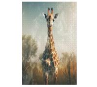 Jirafa - Puzzle para niños, 1000 unidades, rompecabezas de madera, kit de bricolaje, relajación, juegos para adolescentes y adultos (78 x 53 cm)