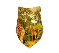 Jirafa Salvaje,Bufanda con Babero y Capucha Triangular Bufanda Ajustable para Mascotas Capucha Lavable Adecuada para Perros y Gatos pequeños, medianos y Grandes