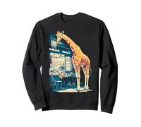 Jirafa Zoo Animal Lover Safari África Ilustración Gráfica Sudadera