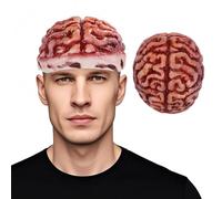Jirmerp Máscara de cerebro de zombi de terror, decoración de Halloween, disfraz de cosplay