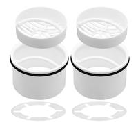 JIRVEX Juego de 2 rejillas desagüe ducha con tubo de inmersión, atrapa pelos ducha, compatible con Viega Tempoplex 6960 6961 6962 6963, filtro desagüe ducha de repuesto para sifón y cierre antiolor