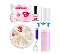 JIRVEX Kit gemas dentales 120 cristales para gemas dentales radiantes DIY con accesorios para una sonrisa radiante en fiestas y uso diario