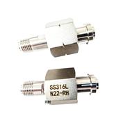 JIS B 8244 W22-1/14 "LH W22-1/14" RH, conexión de válvula de cilindro CO2 Ar N2 CH4 H2, accesorios de cilindro de acero inoxidable 316, 1 ud.(JIS W22-14 RH,0.25 in OD Tube)