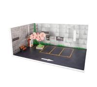 JISADER 1:64 Modelo de automóvil de Escala Escena del estacionamiento Mini Modelo de automóviles Garaje de Alta Densidad Escena del vehículo PVC Toy para, Sin Cubierta de Polvo