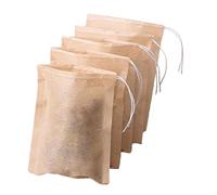 JISADER 100 Bolsitas de Té Vacías, Huevos de Té Desechables, Bolsitas de con Cordón para Té, Color natural_10x9cm, tal como se describe