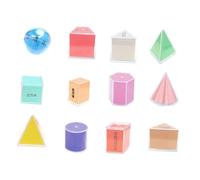 JISADER 12 piezas de formas geométricas, material didáctico para el regreso a clases, para mayores de 7 años, juego de matemáticas tempranas manipulativas y