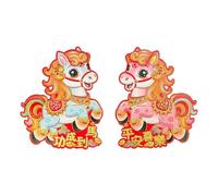 JISADER 2 Pegatinas para Puertas y Ventanas de año Chino, decoración del año del Caballo para Celebrar