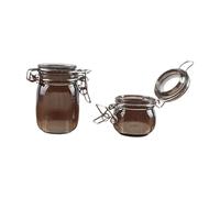 JISADER 2 Tarros de Almacenamiento para Casa de Muñecas, Decoración de Muebles en Miniatura, Contenedores de Almacenamiento de PP Y Acero, Gris