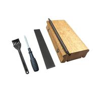 JISADER 3 23 35 ° End Del Archivo de Guitarra FRET Crowning End Bisel File para Nivelar, Color Madera